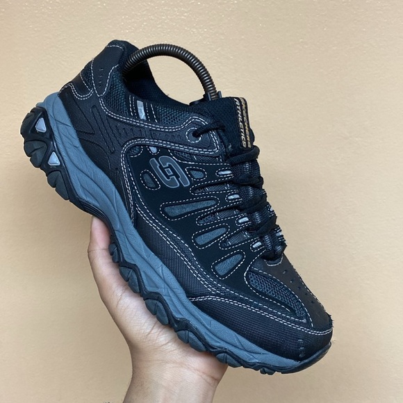 Skechers After Burn Memory Fit Sneakers “Black Charcoal” - Picture 8 of 16